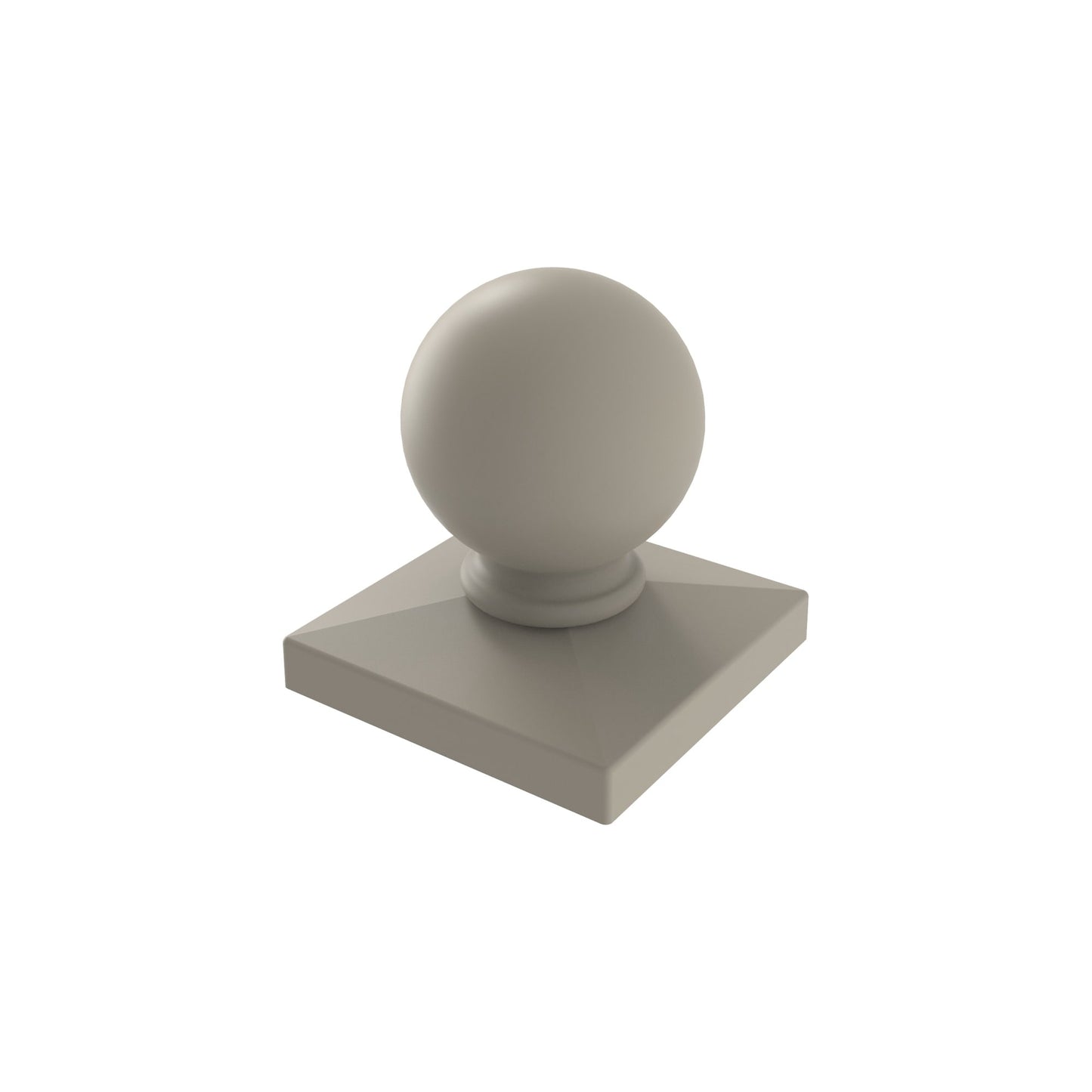 Square Base Ball Post Cap - 5" x 5"-Fence Post Caps-ActiveYards-Clay-FenceCenter