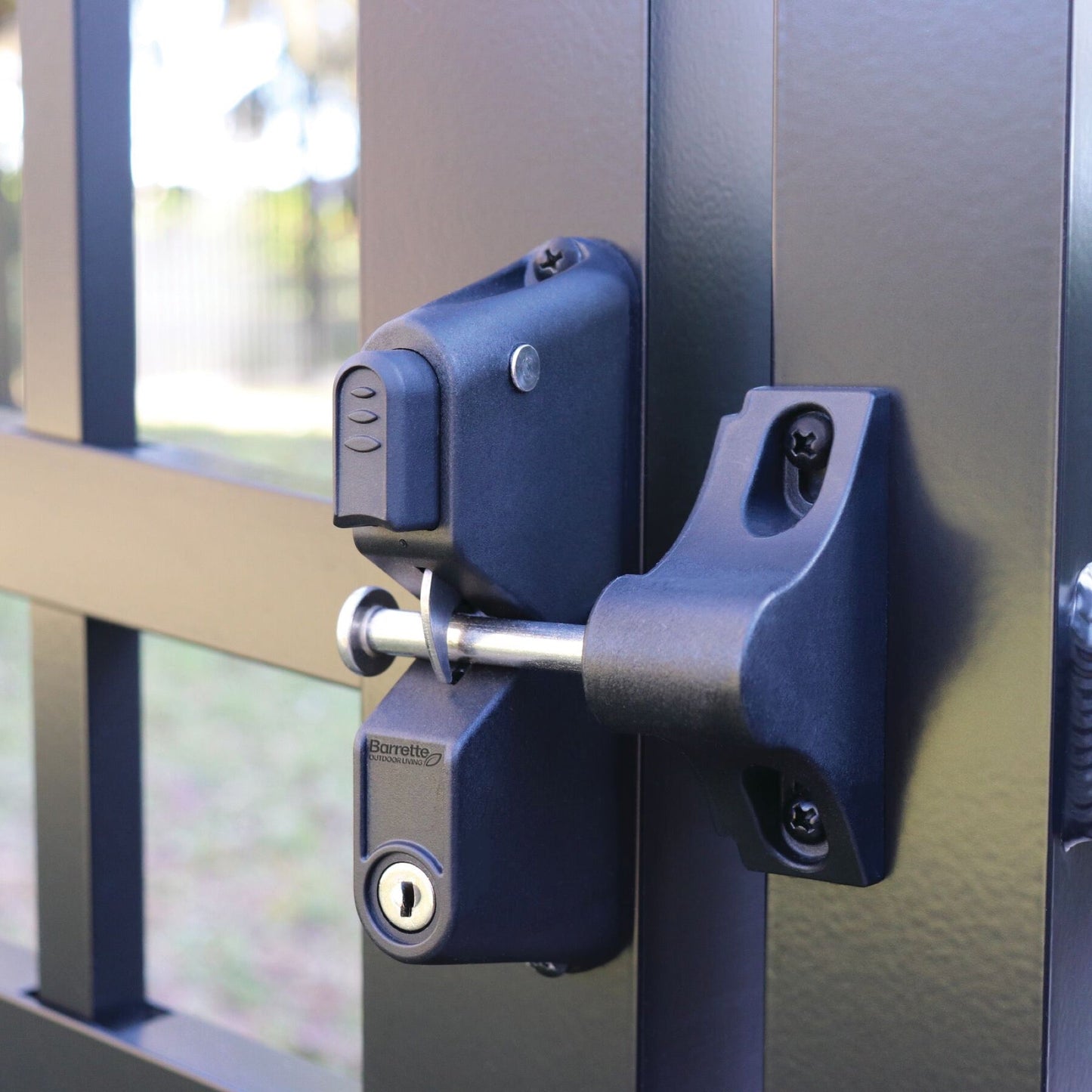 Gravity Latch - One Sided Locking-Latches-BOL Hardware-Black-48-FenceCenter