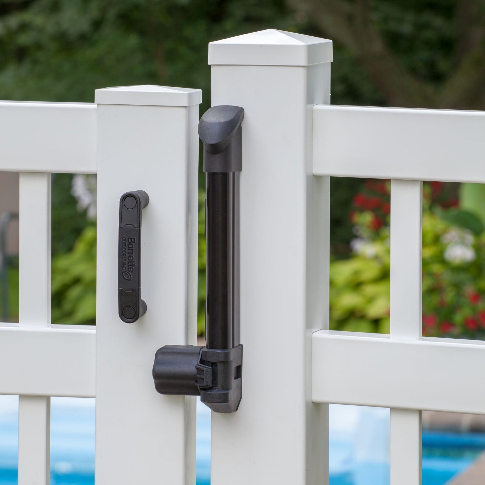 Pool Safety Latch - Locking - Compact-Latches-BOL Hardware-Black-9-FenceCenter